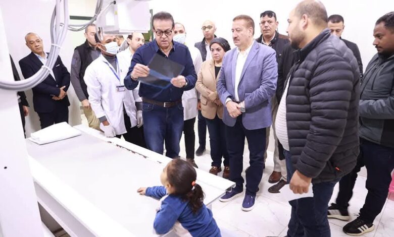 وزير الصحة يتفقد مستشفى أشمون