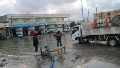رفع تراكمات الأمطار 