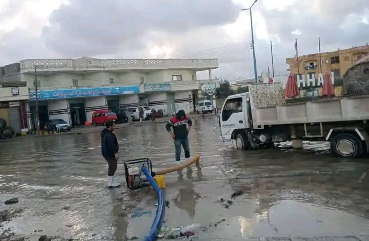 رفع تراكمات الأمطار 