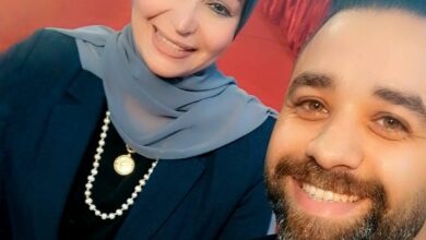 الفنان علاء طلبة والدكتورة فاتن عزازي