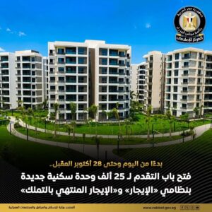 التقديم على 25 ألف وحدة سكنية